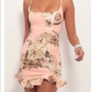 Pink floral dress size small